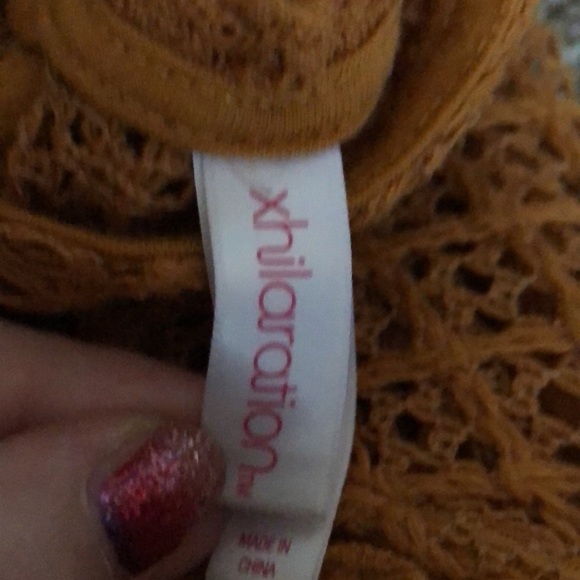 🌶2/$10xhilaration NWOT Sleeveless Crotchet Lined Lace Keyhole Top  X S - Picture 8 of 11